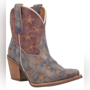 DINGO WOMEN'S LIBERTY WESTERN BOOTIES - SNIP TOE
